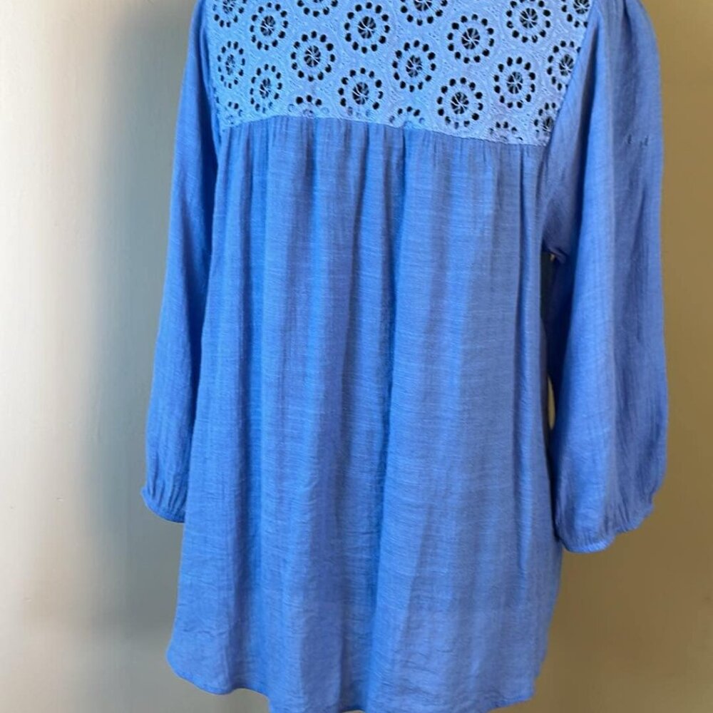 John Paul Richard Eyelet Woman's Sz MED Granola Girl CottageCore Lagenlook - Picture 13 of 13